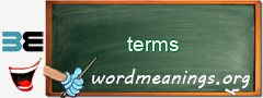 WordMeaning blackboard for terms